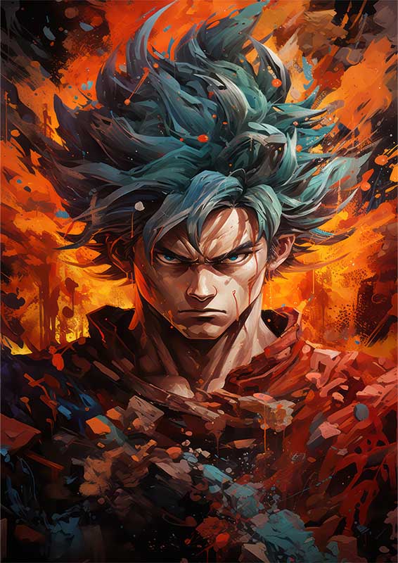 Goku style spalsh of colour