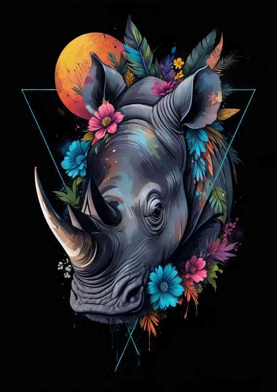 Colorful rhinoceros