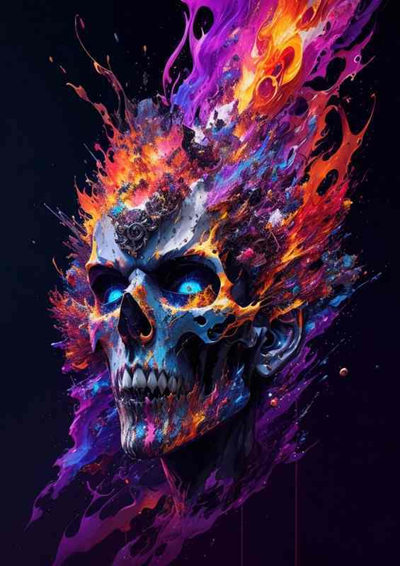 Nights Narrative Chronicles of the Colored Skull Metal Poster