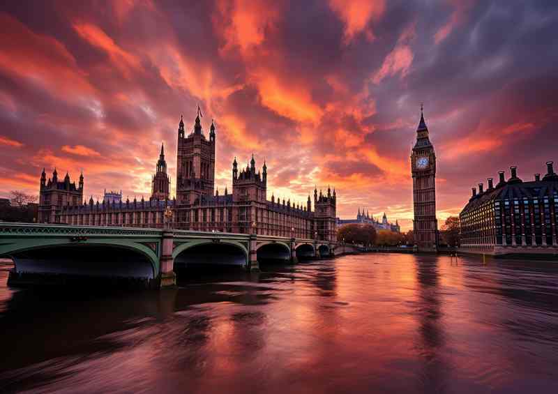 London Sky & Big Ben Reflection
