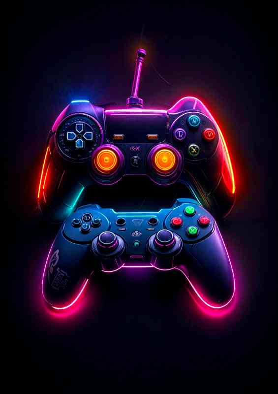 Moody neon game ready controllres