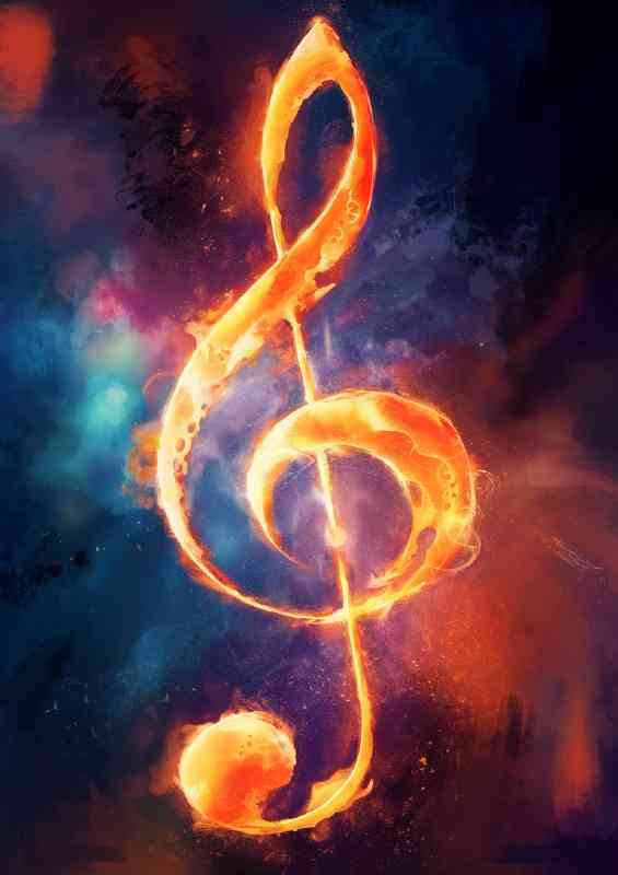 Dynamic depiction of a musical note