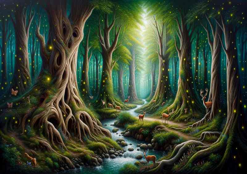 Whimsical Woods a dense forest