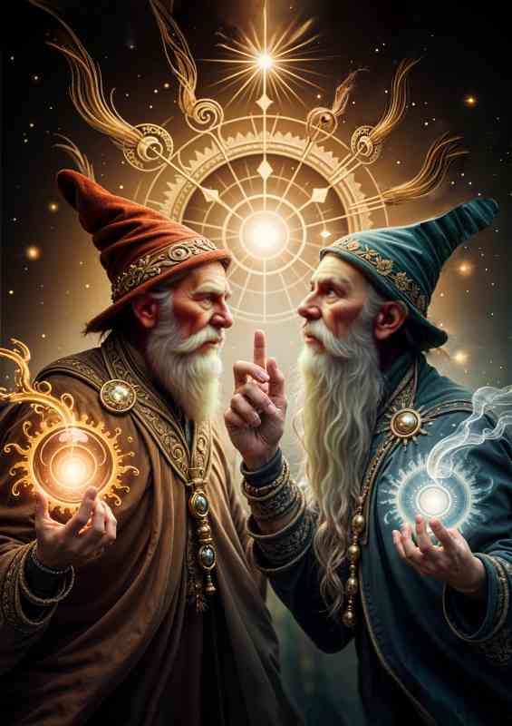 Two wizzards making spells