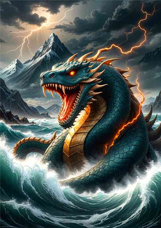 Jörmungandr the norse mythology god of the seas