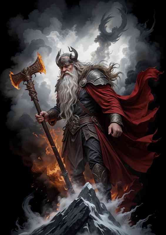 Odin norse mythology on the rocks