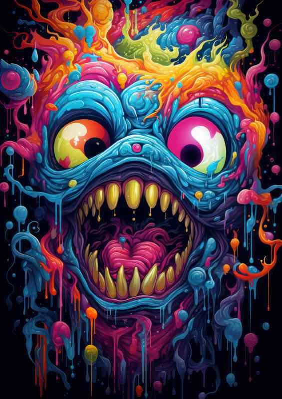 Abstract Art Expressive Faces