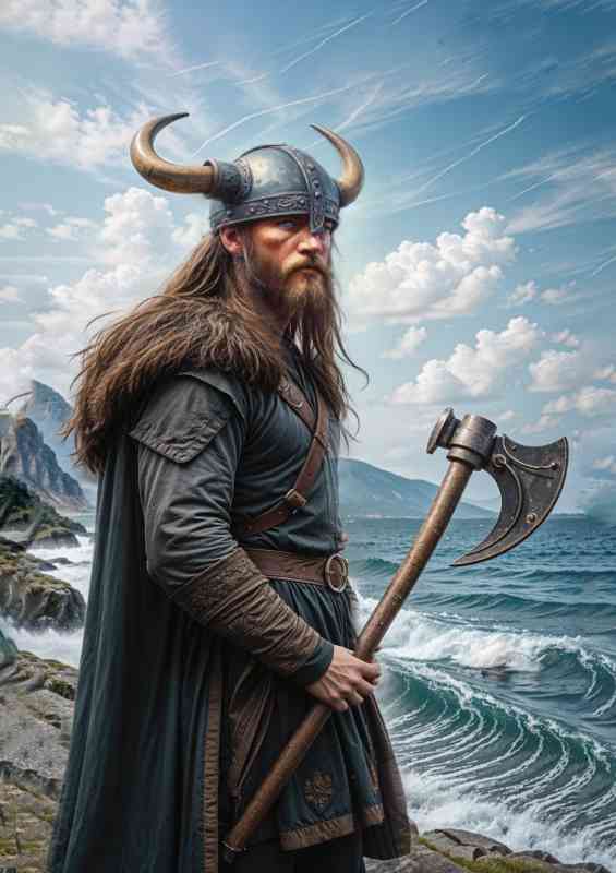 Ragnor lothbrok at the beach ready for battle