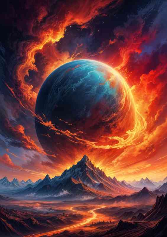 Large glowing planet with a vibrancy