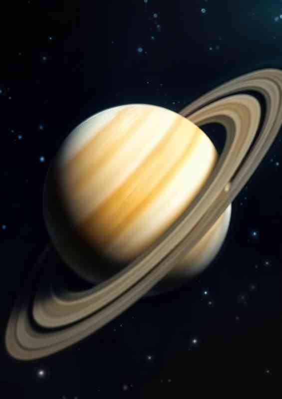 Saturn planet withgas rings