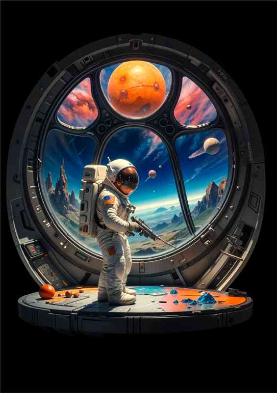 Astronaut on his way to mars