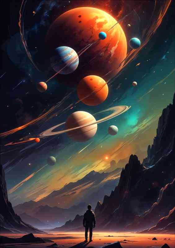 Space planet gazing
