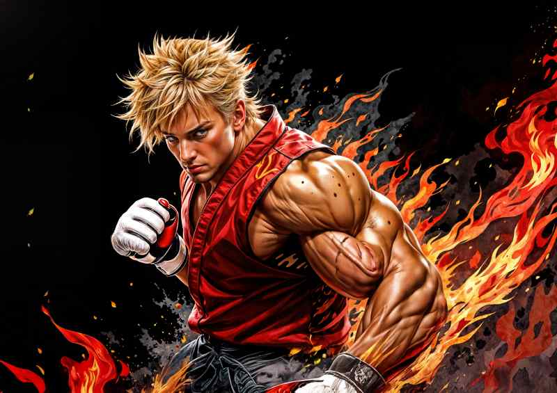 Ken street fighter style animae