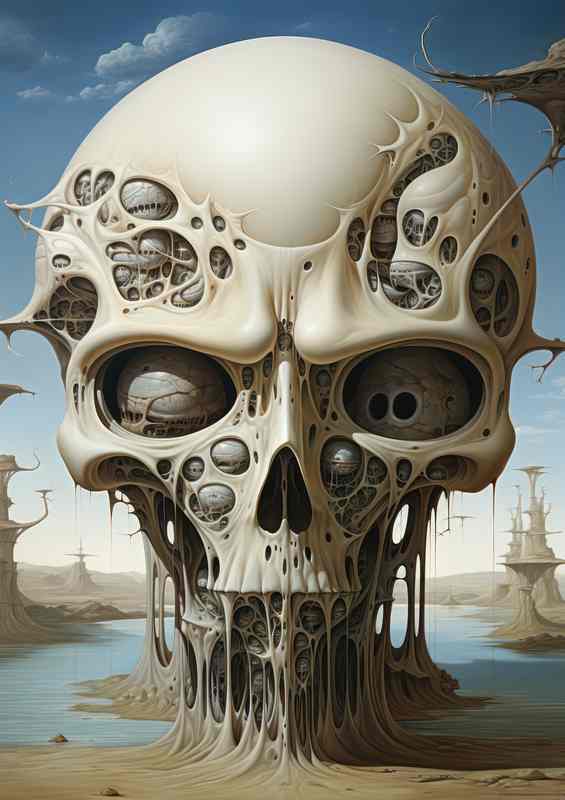 Shades of the Spectral Death in Color surreal art