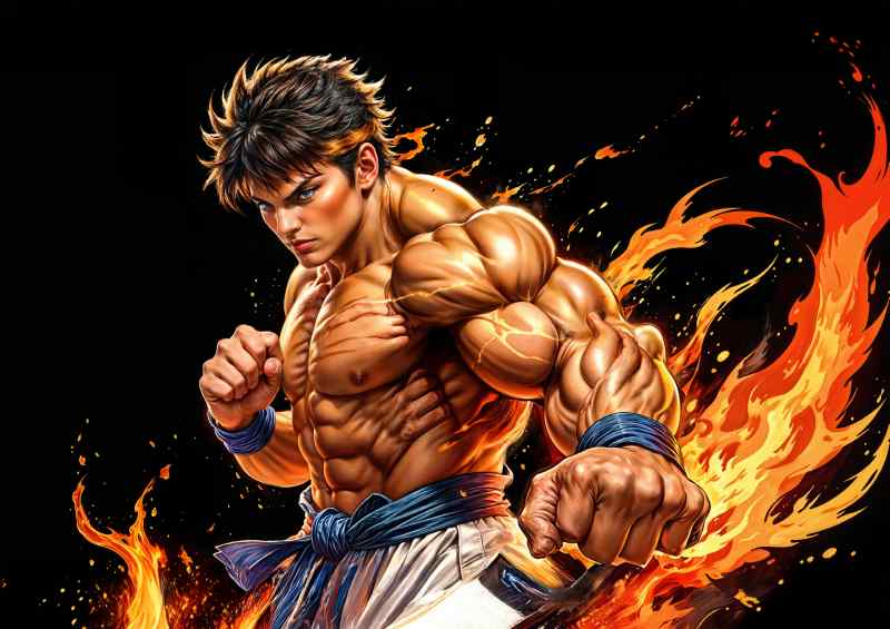 Ryu streetfighter style dark animae