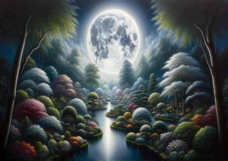 Moonlit Magnificence a sprawling garden