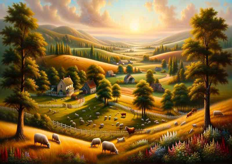 Pastoral Peace a serene countryside scene