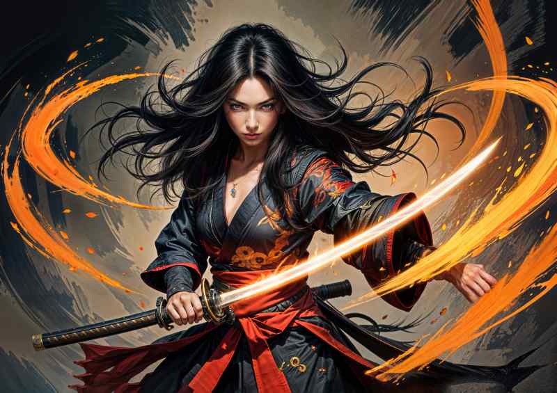 Japanese warrior dark fantasy