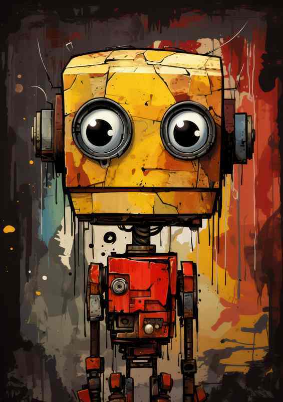 Mechanical Marvels Abstract Faces