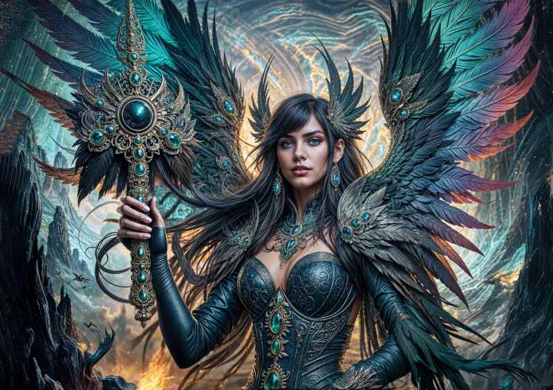The winged warrior dark fantasy