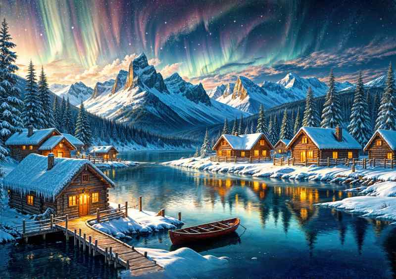 The magical lake house on the mountain river