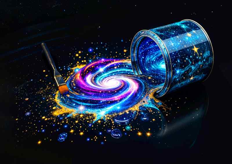 Painted galaxy.jpg | Metal Poster