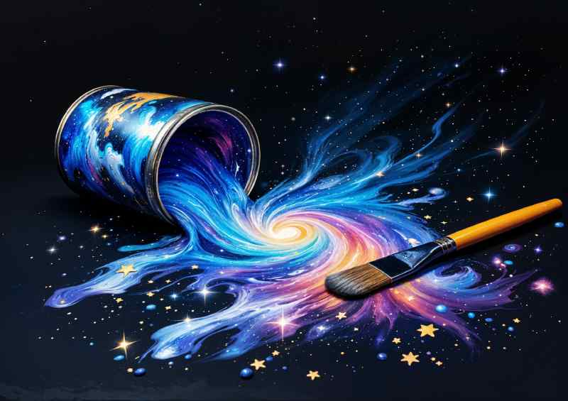 Painted galaxy.png | Metal Poster