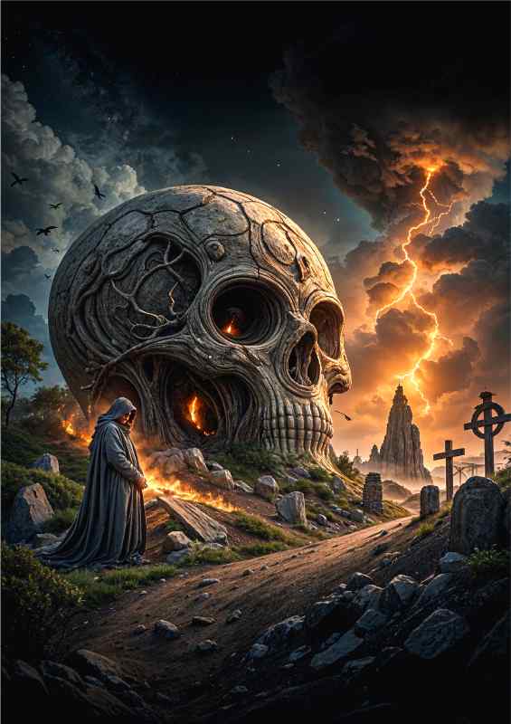Skull graves | Metal Poster