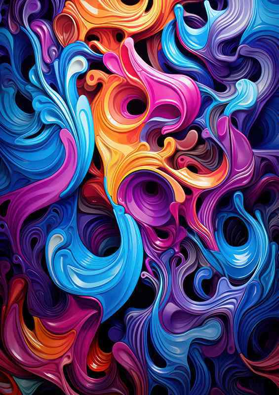 Abstract Color Fantasy A Wonderland of Shapes