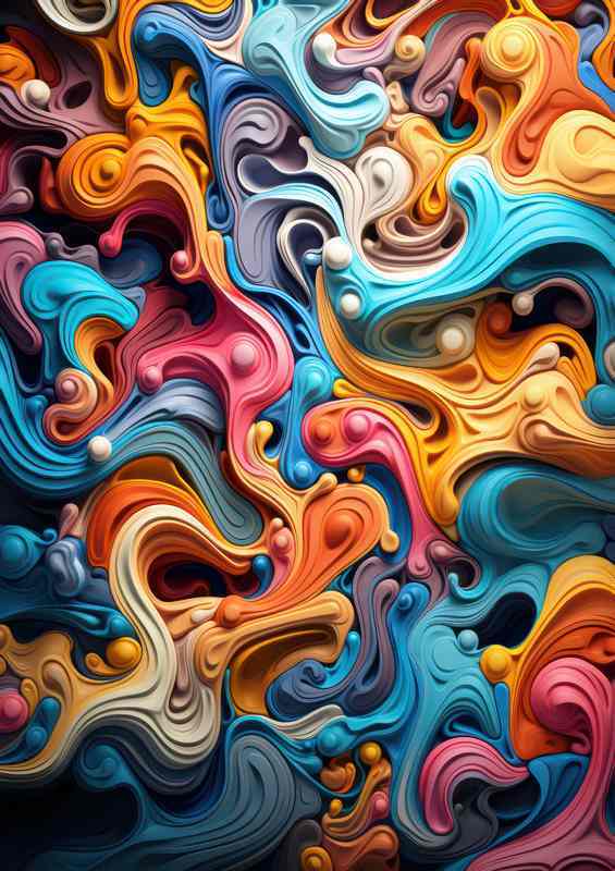 Abstract Color Fantasy Rich In Tones