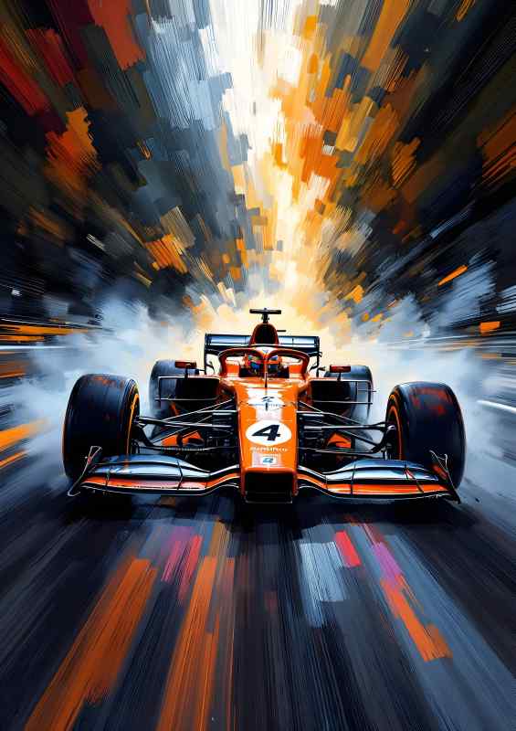 lando norris abstract style race car | Metal Poster