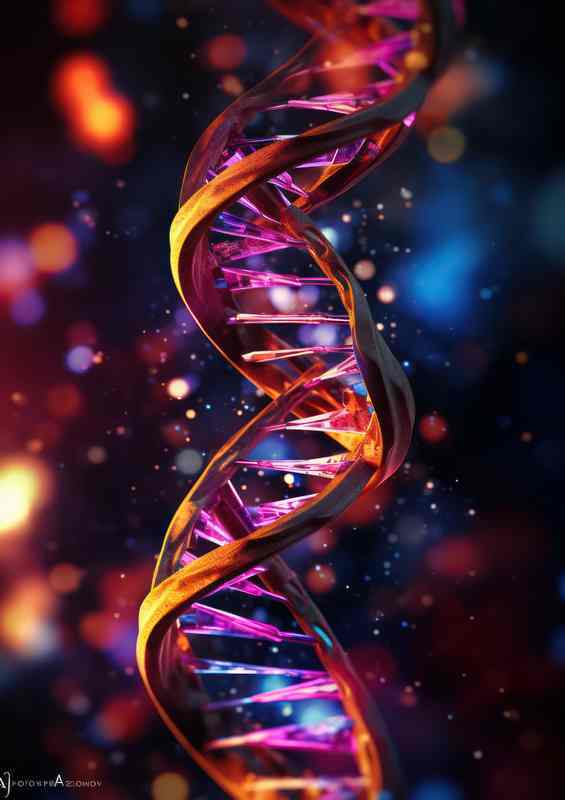 Abstract Color Phenomena DNA