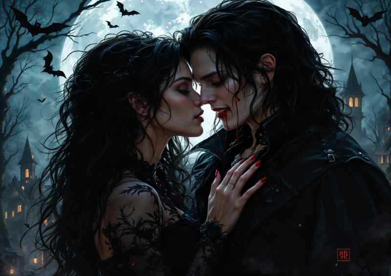 Vampires out at night | Metal Poster