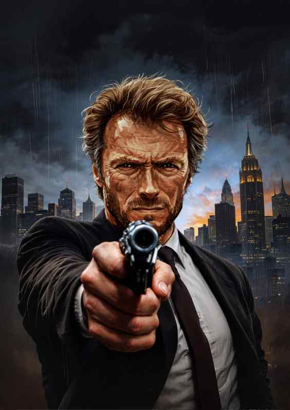 Dirty harry make my day punk | Metal Poster