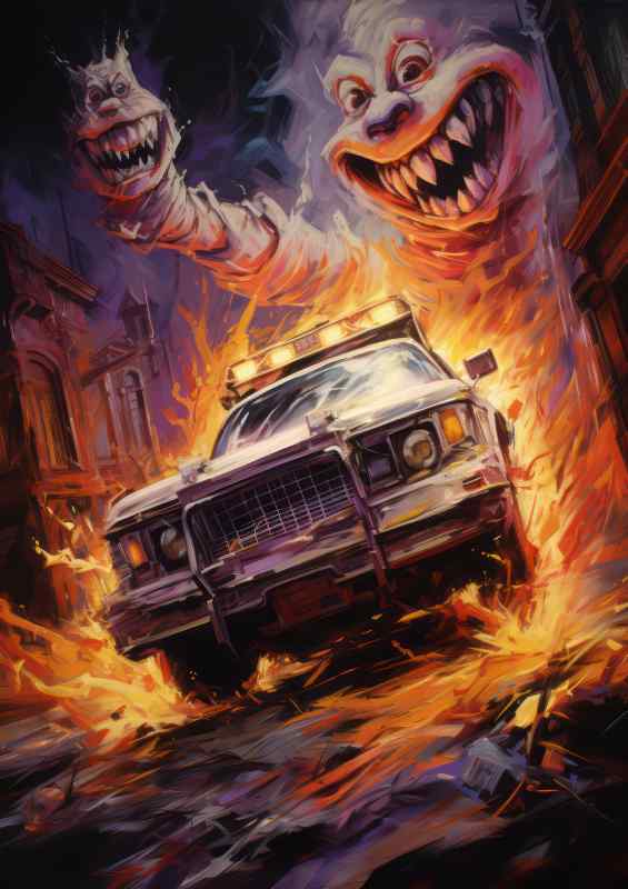 Gothic Ghosts Hauntings in History Ghostbusters Very colourful | Metal Poster
