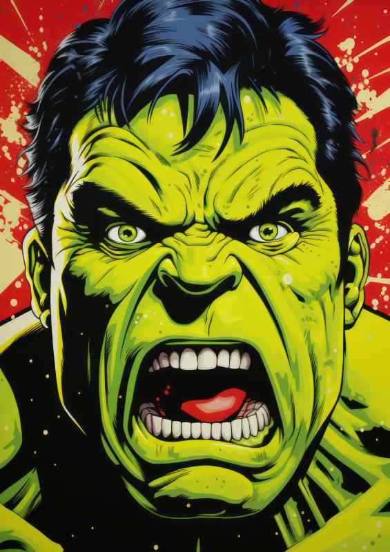 Hulk pop art style | Metal Poster