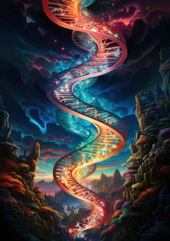 Color Cascade The Waterfall of Whimsical Hues