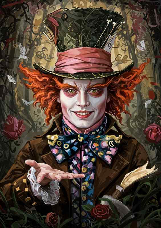 Mad hatter in the forest | Metal Poster