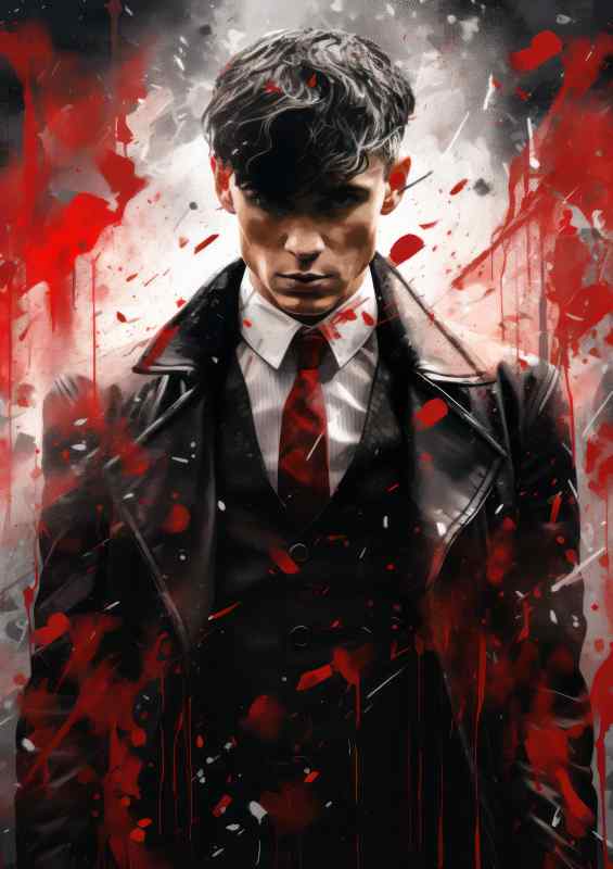 Pallet knife splash art peaky thomas shelby | Metal Poster
