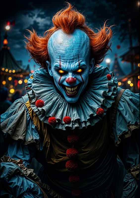 Pennywize in a dark place | Metal Poster