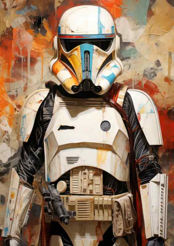 Storm trooper painted splash art style | Metal Poster