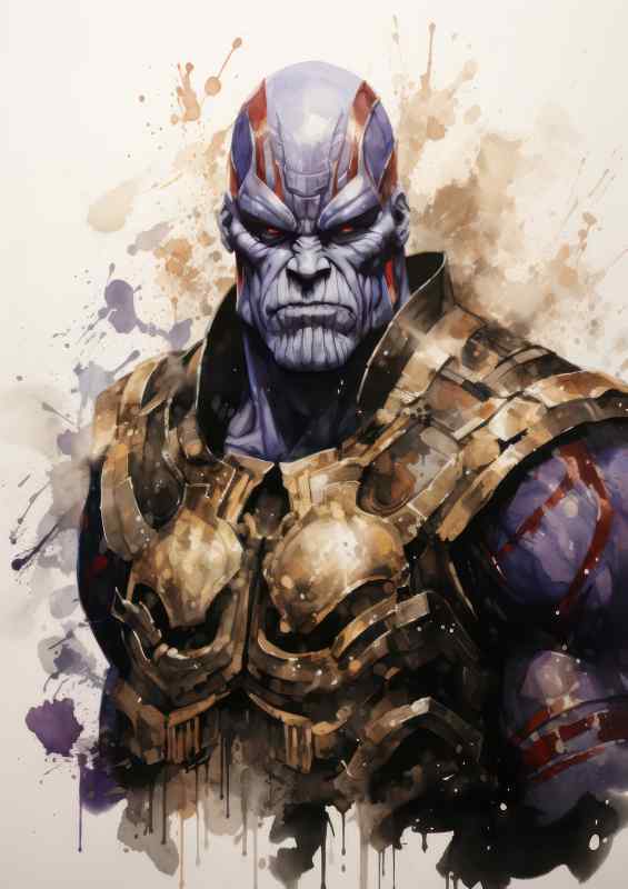 Thanos Japanese ink art style | Metal Poster