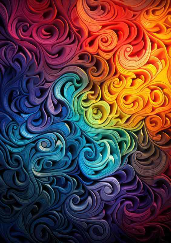 Dazzling Color Medley The Abstract Shapes of Art