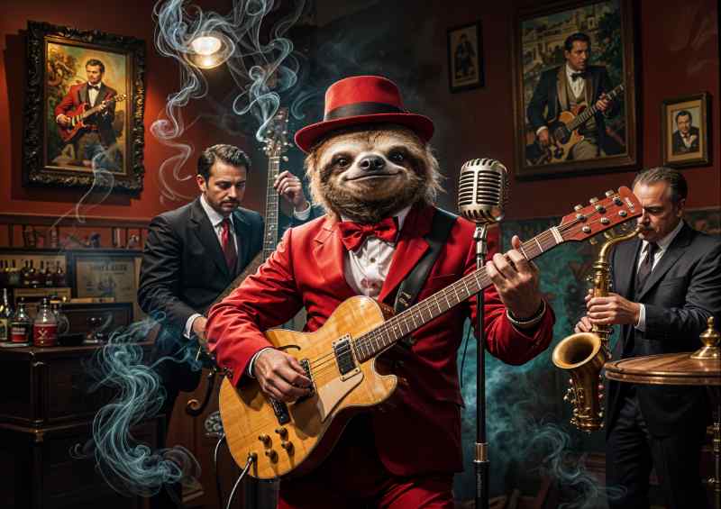 Mike the solth playin the guitar | Metal Poster