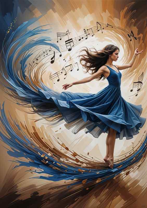 Dancing with music | Metal Poster