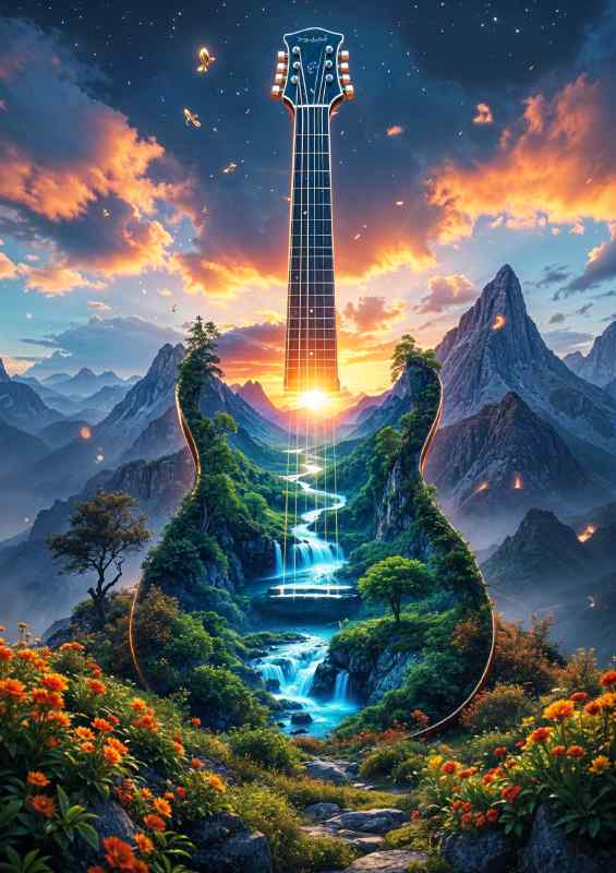 Guitar valley music | Metal Poster