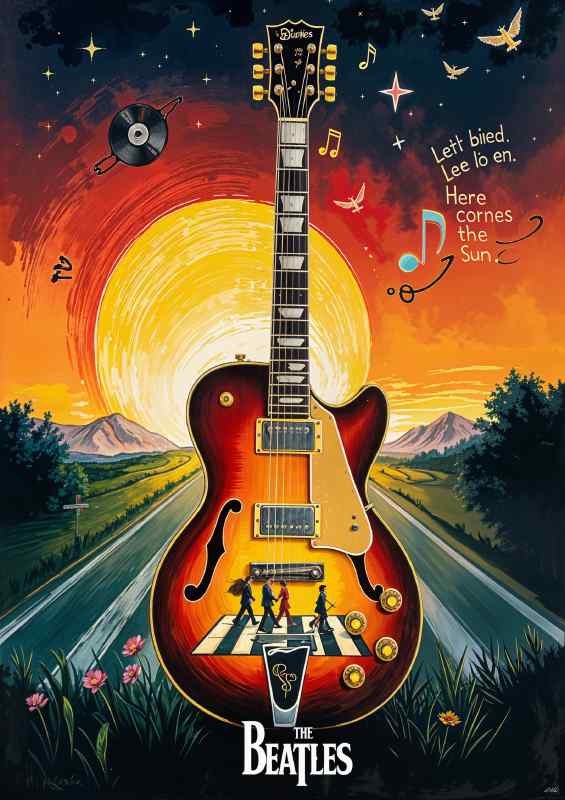Music the beatles on abby road | Metal Poster