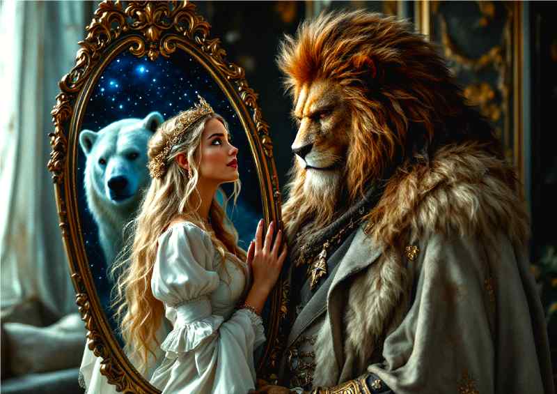 The witch and the lion | Metal Poster