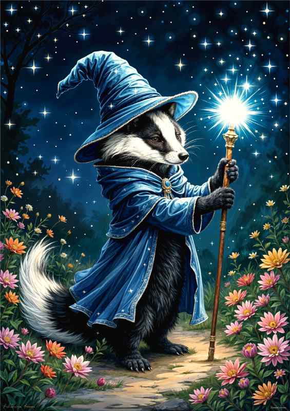 The wizzaard Badger | Metal Poster