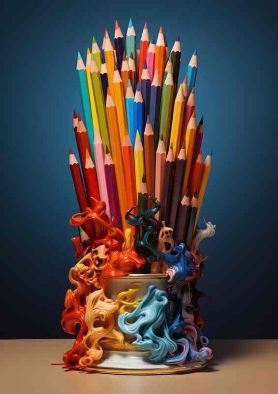 Mystical Color Symphony Abstract Shape Creations